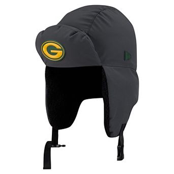 Men's New Era Charcoal Green Bay Packers 2026 Sideline Cold Weather Trapper Hat