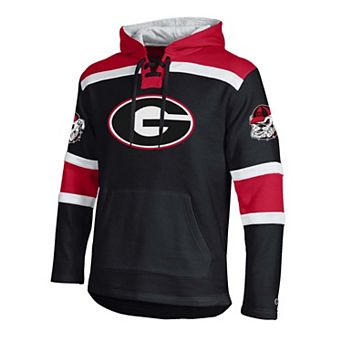 Men's Champion Black Georgia Bulldogs Lacer Fleece Hoodie