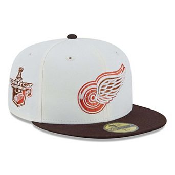Men's New Era Cream Detroit Red Wings Pumpkin Spice 59FIFTY Fitted Hat
