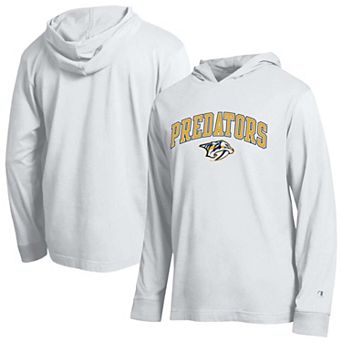 Men's Champion White Nashville Predators All-Star Lightweight Hooded Long Sleeve T-Shirt