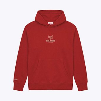 Men's Mitchell & Ness Red Portland Trail Blazers Core Fleece Hoodie