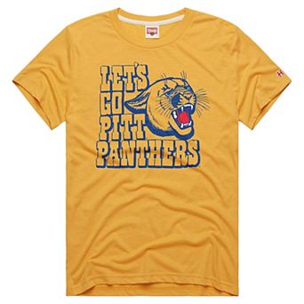 Unisex Homage Gold Pitt Panthers Let's Go Tri-Blend T-Shirt