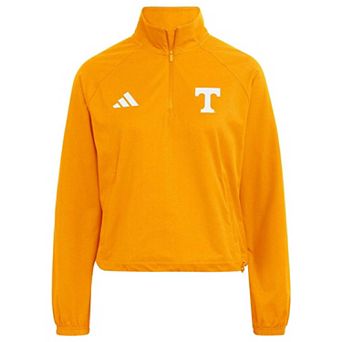 Women's adidas Tennessee Orange Tennessee Volunteers Ultimate365 Woven Quarter-Zip Raglan Pullover