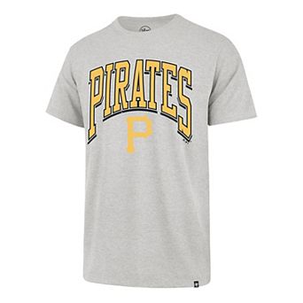 Men's '47 Gray Pittsburgh Pirates Walk Tall Franklin T-Shirt