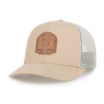 Men's '47 Khaki Milwaukee Brewers Bonehide Trucker Snapback Hat