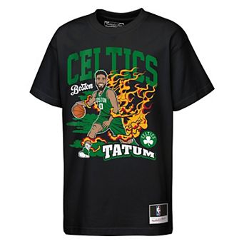 Youth Mitchell & Ness Jayson Tatum Black Boston Celtics Fired Up T-Shirt