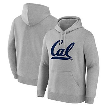 Men's Logo Athletic Heather Gray Cal Bears Primary Logo Fleece Pullover Hoodie