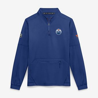 Men's Fanatics Royal Edmonton Oilers Authentic Pro Rink Fleece Quarter-Zip Pullover