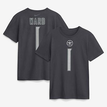 Men's Nike Cameron Ward Anthracite Tennessee Titans Name & Number T-Shirt