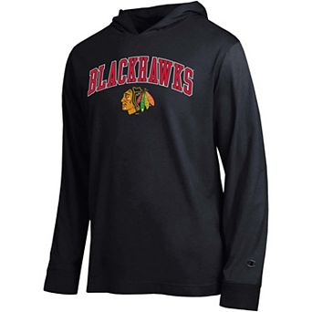 Men's Champion Black Chicago Blackhawks All-Star Lightweight Hooded Long Sleeve T-Shirt