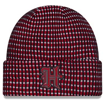 Men's New Era Red Houston Texans 2026 Sideline Cold Weather H-Town Cuffed Knit Hat