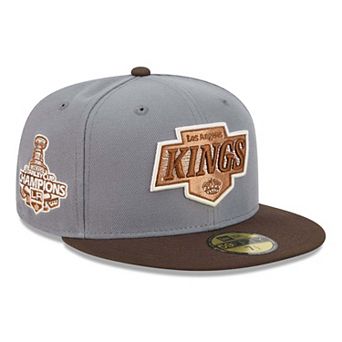 Men's New Era Charcoal/Brown Los Angeles Kings Wood Tones 59FIFTY Fitted Hat