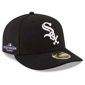 Men's New Era Black Chicago White Sox 2026 MLB Postseason Side Patch Low Profile 59FIFTY Fitted Hat