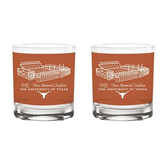 Indigo Falls Texas Longhorns Core Stadium Rocks Glass 2-Pack