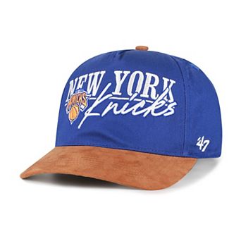 Men's '47 Blue/Tan New York Knicks Scribe Line Hitch Adjustable Hat