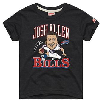 Youth Homage Josh Allen Charcoal Buffalo Bills NFL Blitz Tri-Blend T-Shirt