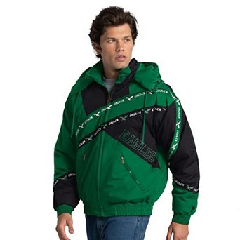 Men's Pro Player Kelly Green Philadelphia Eagles Double Tape Full-Zip Jacket with Detachable Hood