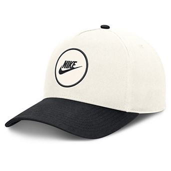 Unisex Nike White/Black Iowa Hawkeyes Rise Side Logo A-Frame Adjustable Hat