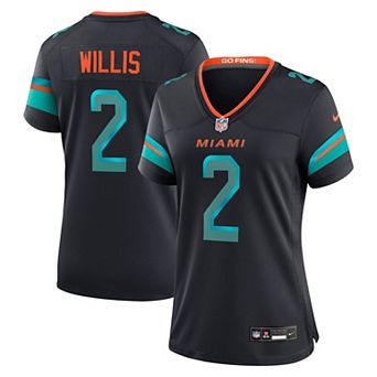 Women's Nike Malik Willis Pitch Blue Miami Dolphins Rivalries Collection Game Jersey