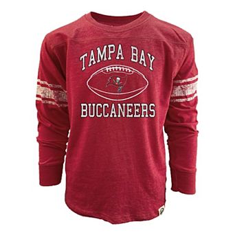 Youth Wes & Willy Red Tampa Bay Buccaneers Football Jersey Long Sleeve T-Shirt