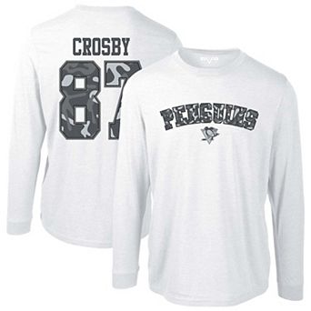 Men's Levelwear Sidney Crosby White Pittsburgh Penguins Oscar Long Sleeve T-Shirt