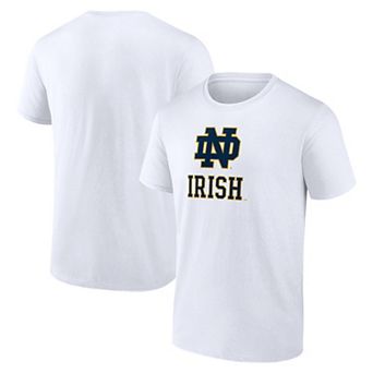 Men's Logo Athletic White Notre Dame Fighting Irish Primary Logo T-Shirt