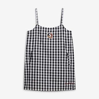 Women's Gameday Social Black Florida State Seminoles Gingham Skort Dress