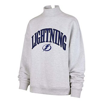 Women's '47 Gray Tampa Bay Lightning Vantage Mock Neck Fleece Sweatshirt