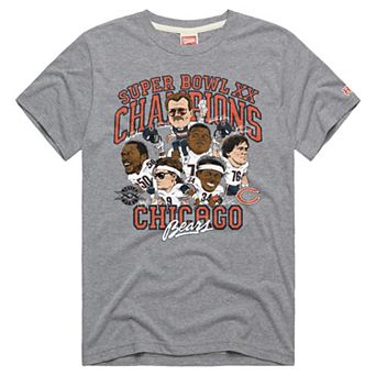 Unisex Homage Gray Chicago Bears Super Bowl T-Shirt