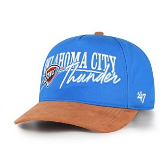 Men's '47 Blue/Tan Oklahoma City Thunder Scribe Line Hitch Adjustable Hat