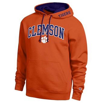 Men's Champion Orange Clemson Tigers Arch Tackle Twill Hoodie
