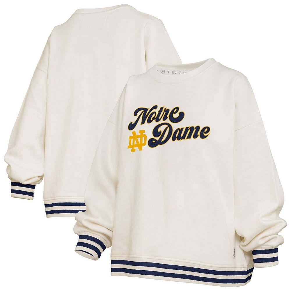 Women's Pressbox Cream Notre Dame Fighting Irish Bonanza Chenille