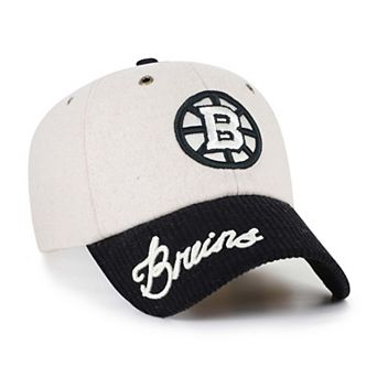 Women's '47 Cream/Black Boston Bruins Rope Script Clean Up Adjustable Hat