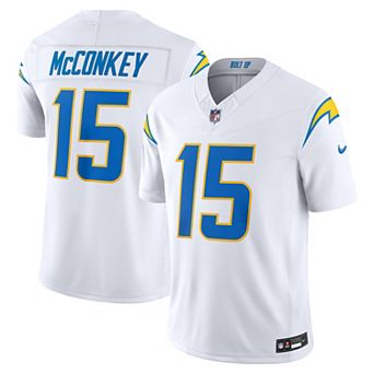Men's Nike Ladd McConkey White Los Angeles Chargers Alternate Vapor F.U.S.E. Stitched Limited Jersey