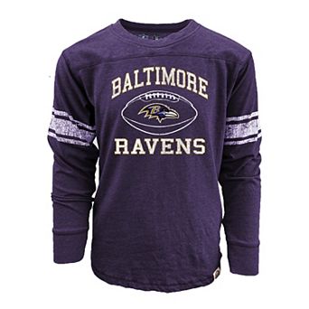 Youth Wes & Willy Purple Baltimore Ravens Football Jersey Long Sleeve T-Shirt