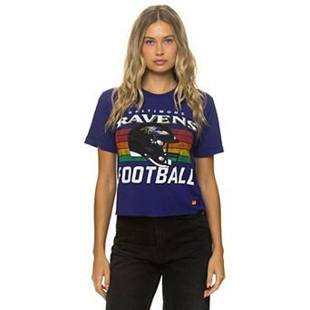 Women's Aviator Nation Purple Baltimore Ravens Boxy Boyfriend Tri-Blend T-Shirt