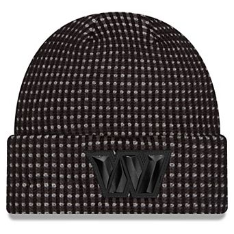 Men's New Era Black Washington Commanders 2026 Sideline Cold Weather Cuffed Knit Hat