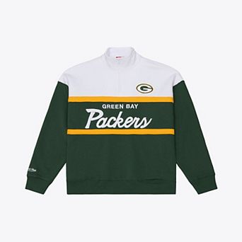 Women's Mitchell & Ness Green Green Bay Packers Head Coach Quarter-Zip Pullover