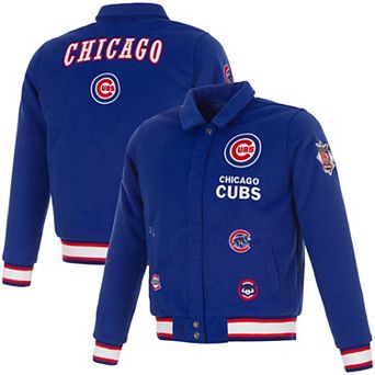 Women's JH Design Royal Chicago Cubs Reversible Wool Full-Snap Jacket