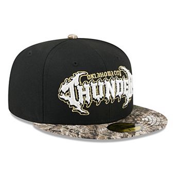 Men's New Era Black Oklahoma City Thunder Thrilla 59FIFTY Fitted Hat