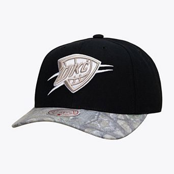Men's Mitchell & Ness Black/Camo Oklahoma City Thunder Midnight Timber Pro Crown Snapback Hat
