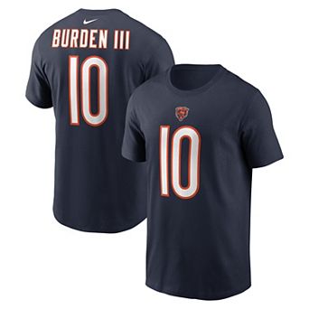 Men's Nike Luther Burden III Navy Chicago Bears Name & Number T-Shirt
