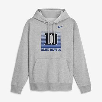 Men's Nike Heather Gray Duke Blue Devils Primetime Gradient Square Club Hoodie