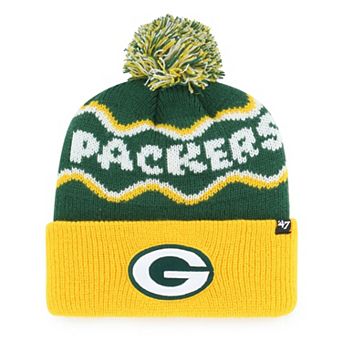 Preschool '47 Green Green Bay Packers Squiggle Script Cuffed Knit Hat