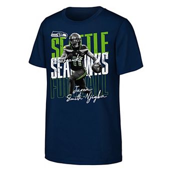 Youth Outerstuff Jaxon Smith-Njigba College Navy Seattle Seahawks Legendary Player Card T-Shirt