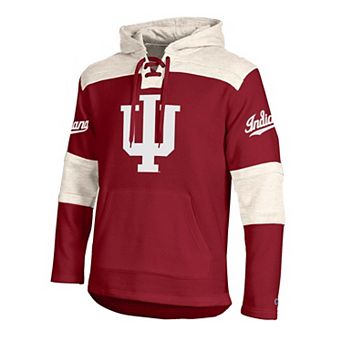 Men's Champion Crimson Indiana Hoosiers Lacer Fleece Hoodie