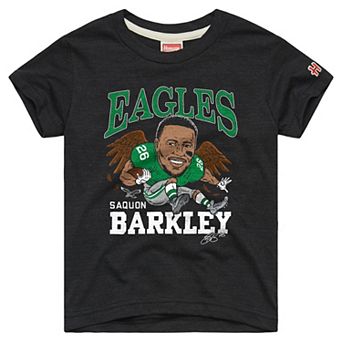 Youth Homage Saquon Barkley Charcoal Philadelphia Eagles Caricature T-Shirt