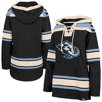 Women's '47 Black Utah Mammoth Superior Lacer Pullover Hoodie