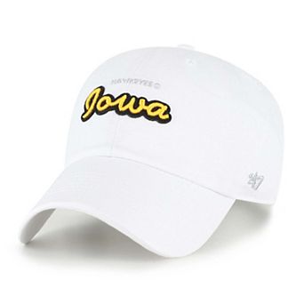 Women's '47 White Iowa Hawkeyes Trendy Script Clean Up Adjustable Hat