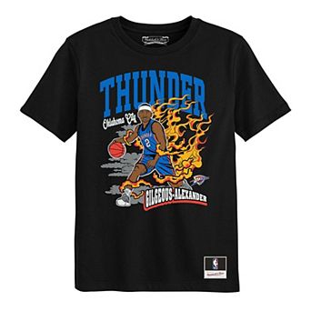 Preschool Mitchell & Ness Shai Gilgeous-Alexander Black Oklahoma City Thunder Fired Up T-Shirt